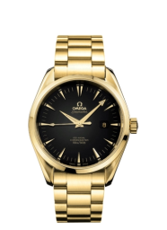 Omega Seamaster Aqua Terra 150M 42.2-2102.50.00 (Yellow Gold Bracelet, Black Index Dial, Yellow Gold Bezel) (Omega 2102.50.00)