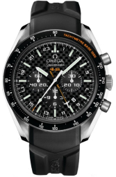 Omega Speedmaster Non-Moonwatch 44.25-321.92.44.52.01.001 (Black Rubber Strap, Black Carbon Index Dial, Black Tachymeter Bezel) (Omega 321.92.44.52.01.001)