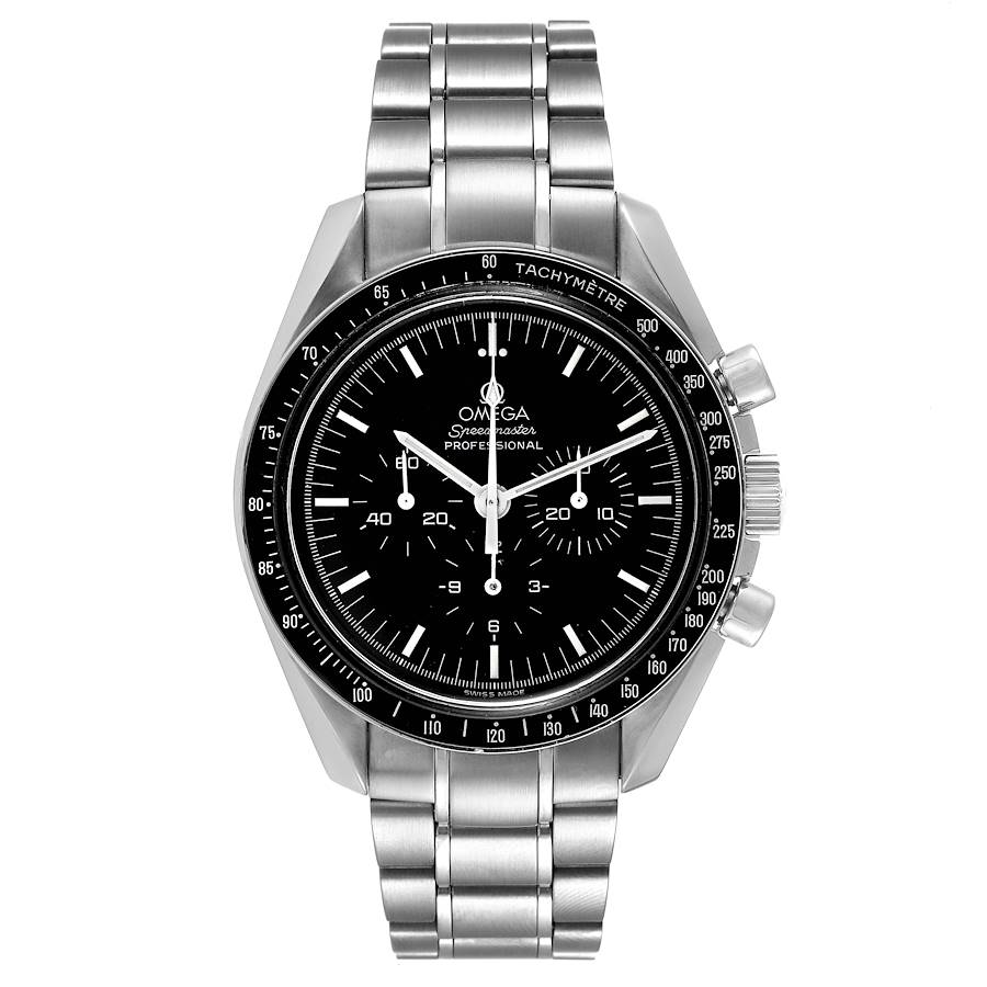 Omega Speedmaster Moonwatch 42-3572.50.00 (Stainless Steel Bracelet, Black Index Dial, Black Tachymeter Bezel)