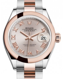 Rolex Lady-Datejust 28-279161 (Everose Rolesor Oyster Bracelet, Sundust Roman Dial, Domed Bezel) (m279161-0006)