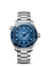 Omega Seamaster Planet Ocean 600M 39.5-215.30.40.20.03.002 (Stainless Steel Bracelet, Vertical-brushed Summer Blue Ceramic Index Dial, Rotating Blue Ceramic Bezel) (Omega 215.30.40.20.03.002)