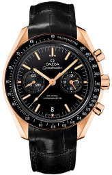 Omega Speedmaster Non-Moonwatch 44.25-311.63.44.51.01.001 (Black Alligator Leather Strap, Black Index Dial, Black Tachymeter Bezel) (Omega 311.63.44.51.01.001)
