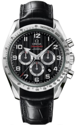 Omega Speedmaster Non-Moonwatch 44.25-321.13.44.50.01.001 (Black Alligator Leather Strap, Black Geneva Waves Arabic Dial, Stainless Steel Tachymeter Bezel) (Omega 321.13.44.50.01.001)