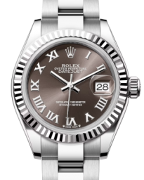 Rolex Lady-Datejust 28-279174 (Oystersteel Oyster Bracelet, Dark-grey Roman Dial, Fluted Bezel) (m279174-0014)