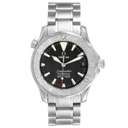 Omega Seamaster Diver 300M 36.25-2236.50.00 (Stainless Steel Bracelet, Wave-embossed Black Index Dial, Rotating White Gold Bezel) (Omega 2236.50.00)