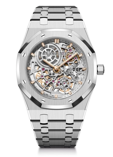 Audemars Piguet Royal Oak 39-16204ST.OO.1240ST.01 (Stainless Steel Bracelet, Rhodium-toned Openworked Index Dial, Stainless Steel Smooth Bezel)