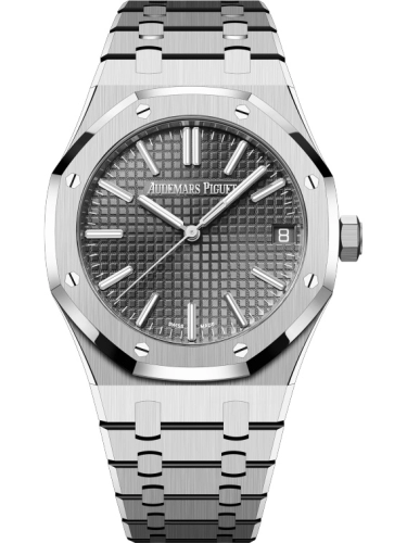 Audemars Piguet Royal Oak 41-15510ST.OO.1320ST.05 (Stainless Steel Bracelet, Grande Tapisserie Grey Index Dial, Stainless Steel Smooth Bezel)