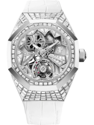 Audemars Piguet Royal Oak Concept 38.5-26228BC.ZZ.D011CR.01 (White Alligator Leather Strap, Baguette-cut Diamond-set White Gold Openworked Dial, Baguette-cut Diamond-set Bezel) (26228BC.ZZ.D011CR.01)