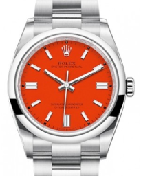 Rolex Oyster Perpetual 36-126000 (Oystersteel Oyster Bracelet, Coral-blue Index Dial, Domed Bezel) (m126000-0007)