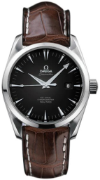 Omega Seamaster Aqua Terra 150M 36.2-2804.50.37 (Brown Alligator Leather Strap, Black Index Dial, Stainless Steel Bezel) (Omega 2804.50.37)