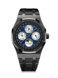 Audemars Piguet Royal Oak 41-26599CE.OO.1225CE.01 (Black Ceramic Bracelet, Grande Tapisserie Skylight Royal-blue Index Dial, Black Ceramic Smooth Bezel) (26599CE.OO.1225CE.01)