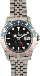 Rolex GMT-Master 40-1675 (Oystersteel Jubilee Bracelet, Black Nipple Dial, Ghost Pepsi Aluminum Bezel)