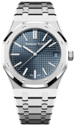 Audemars Piguet Royal Oak 41-15510ST.OO.1320ST.06 (Stainless Steel Bracelet, Grande Tapisserie Bleu Nuit Nuage 50 Index Dial, Stainless Steel Smooth Bezel) (15510ST.OO.1320ST.06)