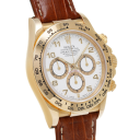 Rolex Daytona 16518 (Brown Leather Strap, White Dial, White/Gold Subdials)