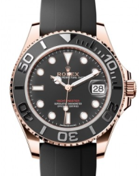 Rolex Yacht-Master 37-268655 (Oysterflex Bracelet, Intense-black Diver Dial, Matte-black Cerachrom Graduated Bezel) (m268655-0017)