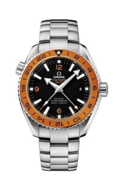 Omega Seamaster Planet Ocean 600M 43.5-232.30.44.22.01.003 (Stainless Steel Bracelet, Black Arabic/Index Dial, Rotating Orange Ceramic Bezel) (Omega 232.30.44.22.01.003)