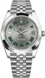 Rolex Datejust 41-126300 (Oystersteel Jubilee Bracelet, Slate Roman Dial, Smooth Bezel) (m126300-0014)