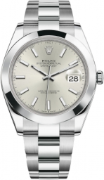Rolex Datejust 41-126300 (Oystersteel Oyster Bracelet, Silver Index Dial, Smooth Bezel) (m126300-0003)