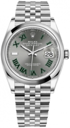 Rolex Datejust 36-126200 (Oystersteel Jubilee Bracelet, Slate Roman Dial, Domed Bezel) (m126200-0017)