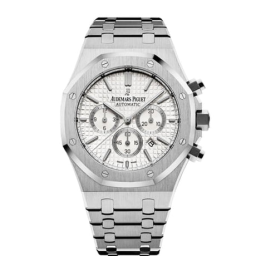 Audemars Piguet Royal Oak 41-26320ST.OO.1220ST.02 (Stainless Steel Bracelet, Grande Tapisserie Silver-toned Index Dial, Stainless Steel Smooth Bezel) (26320ST.OO.1220ST.02)