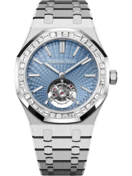 Audemars Piguet Royal Oak 41-26535PT.ZZ.1220PT.01 (Platinum Bracelet, Evolutive Tapisserie Light-blue Index Dial, Baguette-cut Diamond-set Bezel) (26535PT.ZZ.1220PT.01)