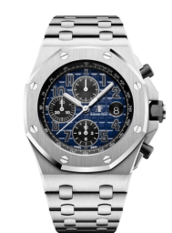 Audemars Piguet Royal Oak OffShore 42-26470PT.OO.1000PT.02 (Platinum Bracelet, Méga Tapisserie Smoked-blue Arabic Dial, Platinum Smooth Bezel) (26470PT.OO.1000PT.02)