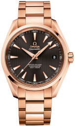 Omega Seamaster Aqua Terra 150M 41.5-231.50.42.21.06.002 (Red Gold Bracelet, Vertical-teak Grey Index Dial, Red Gold Bezel) (Omega 231.50.42.21.06.002)