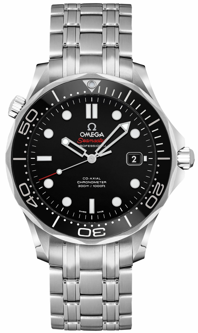 Omega Seamaster Diver 300M 41-212.30.41.20.01.003 (Stainless Steel Bracelet, Black Dot Index Dial, Rotating Black Ceramic Bezel)