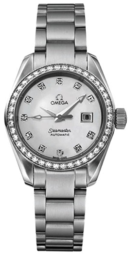 Omega Seamaster Aqua Terra 150M 29.2-2565.75.00 (Stainless Steel Bracelet, White MOP Diamond Index Dial, Stainless Steel Diamond-set Bezel) (Omega 2565.75.00)