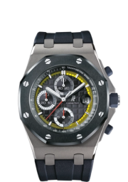 Audemars Piguet Royal Oak Offshore 42-26207IO.OO.A002CA.01 (Black Rubber Strap, Méga Tapisserie Grey Index Dial, Black Ceramic Smooth Bezel) (26207IO.OO.A002CA.01)