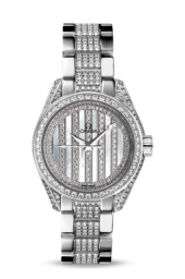 Omega Seamaster Aqua Terra 150M 30-231.55.30.20.55.003 (Diamond-set & White Gold Bracelet, Vertical-teak White MOP Diamond-set Index Dial, White Gold Diamond-set Bezel) (Omega 231.55.30.20.55.003)