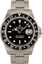 Rolex GMT-Master II 40-16710 (Oystersteel Oyster Bracelet, Black Nipple Dial, Black Aluminum Bezel)