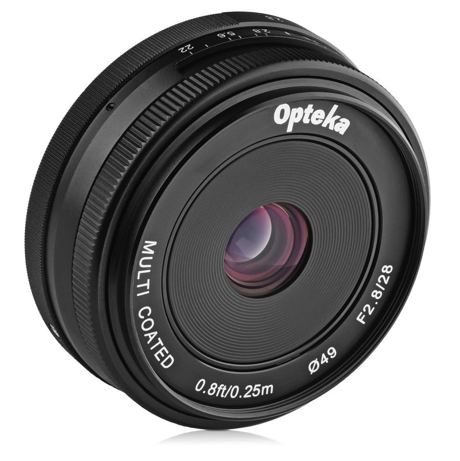 Opteka 28mm f/2.8 HD MC Manual Focus Prime Lens for Canon EF-M