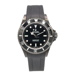 Rolex Submariner 40-14060 (Black Rubber Strap, Black Diver Dial, Black Aluminum Bezel)