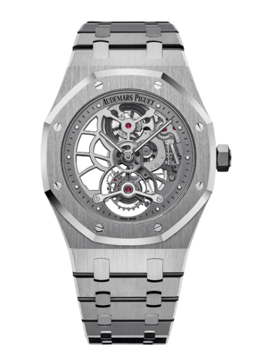 Audemars Piguet Royal Oak 41-26518ST.OO.1220ST.01 (Stainless Steel Bracelet, Rhodium-toned Openworked Dot Index Dial, Stainless Steel Smooth Bezel)