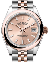 Rolex Lady-Datejust 28-279161 (Everose Rolesor Jubilee Bracelet, Rosé Index Dial, Domed Bezel)