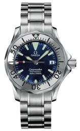 Omega Seamaster Diver 300M 28-2285.80.00 (Stainless Steel Bracelet, Wave-embossed Blue Index Dial, Rotating Stainless Steel Bezel) (Omega 2285.80.00)