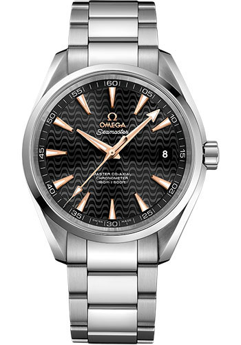 Omega Seamaster Aqua Terra 150M 41.5-231.10.42.21.01.006 (Stainless Steel Bracelet, Wave-patterned Sun-brushed Black Index Dial, Stainless Steel Bezel)