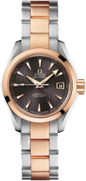 Omega Seamaster Aqua Terra 150M 30-231.20.30.20.06.001 (Red Gold & Stainless Steel Bracelet, Vertical-teak Grey Index Dial, Red Gold Bezel) (Omega 231.20.30.20.06.001)