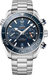 Omega Seamaster Planet Ocean 600M 45.5-215.30.46.51.03.001 (Stainless Steel Bracelet, Blue Ceramic Arabic/Index Dial, Rotating Blue Rubber/Black Ceramic Bezel) (Omega 215.30.46.51.03.001)