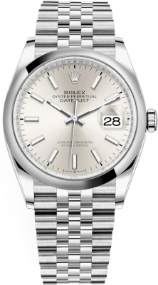 Rolex Datejust 36-126200 (Oystersteel Jubilee Bracelet, Silver Index Dial, Domed Bezel)