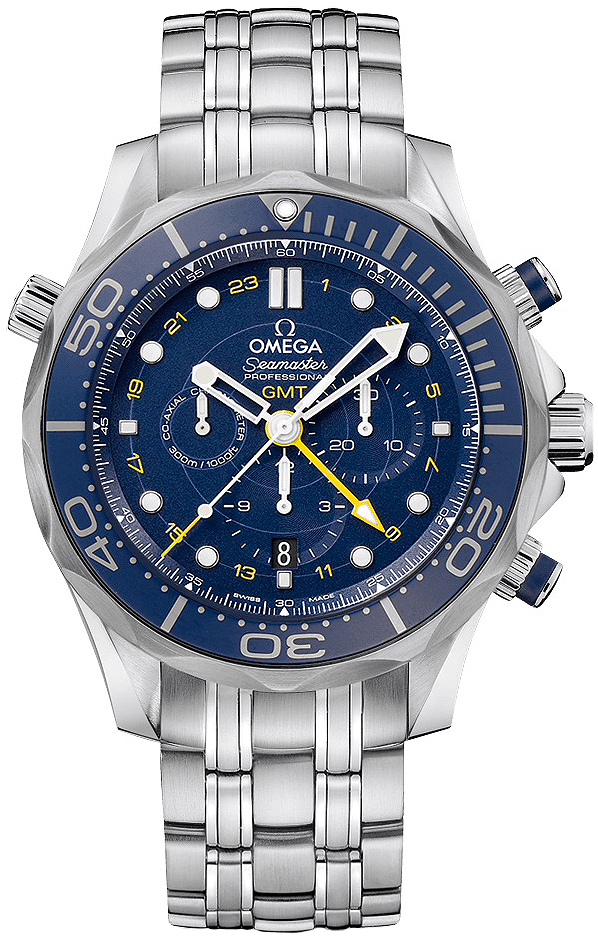 Omega Seamaster Diver 300M 44-212.30.44.52.03.001 (Stainless Steel Bracelet, Blue Dot Index Dial, Rotating Blue Ceramic Bezel)