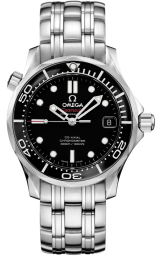 Omega Seamaster Diver 300M 36.25-212.30.36.20.01.002 (Stainless Steel Bracelet, Wave-embossed Black Dot Index Dial, Rotating Black Ceramic Bezel) (Omega 212.30.36.20.01.002)