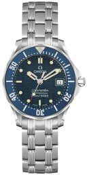 Omega Seamaster Diver 300M 28-2583.80.00 (Stainless Steel Bracelet, Wave-embossed Blue Dot Index Dial, Rotating Blue Ceramic Bezel) (Omega 2583.80.00)