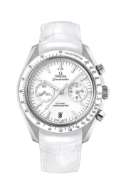 Omega Speedmaster Non-Moonwatch 44.25-311.33.44.51.04.002 (White Alligator Leather Strap, White Index Dial, White Tachymeter Bezel) (Omega 311.33.44.51.04.002)