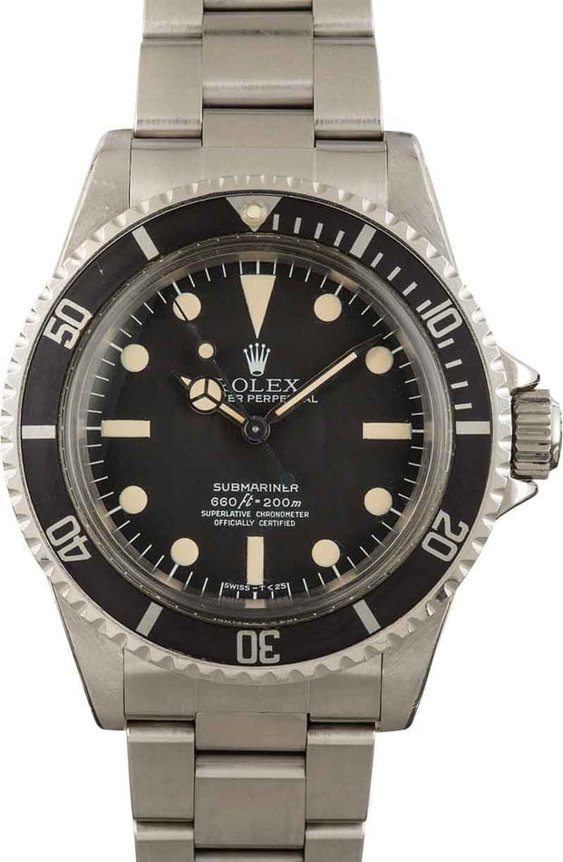 Rolex Submariner 40-5512 (Oystersteel Oyster Bracelet, Black Diver Dial, Yellow Hands/Hour Markers, Black Aluminum Bezel)