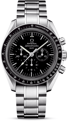 Omega Speedmaster Moonwatch 42-311.63.42.50.01.003 (White Gold Bracelet, Black Index Dial, Black Tachymeter Bezel)