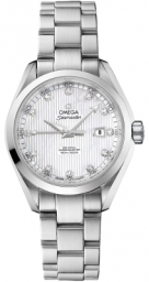 Omega Seamaster Aqua Terra 150M 34-231.10.34.20.55.001 (Stainless Steel Bracelet, Vertical-teak White MOP Diamond Index Dial, Stainless Steel Bezel) (Omega 231.10.34.20.55.001)