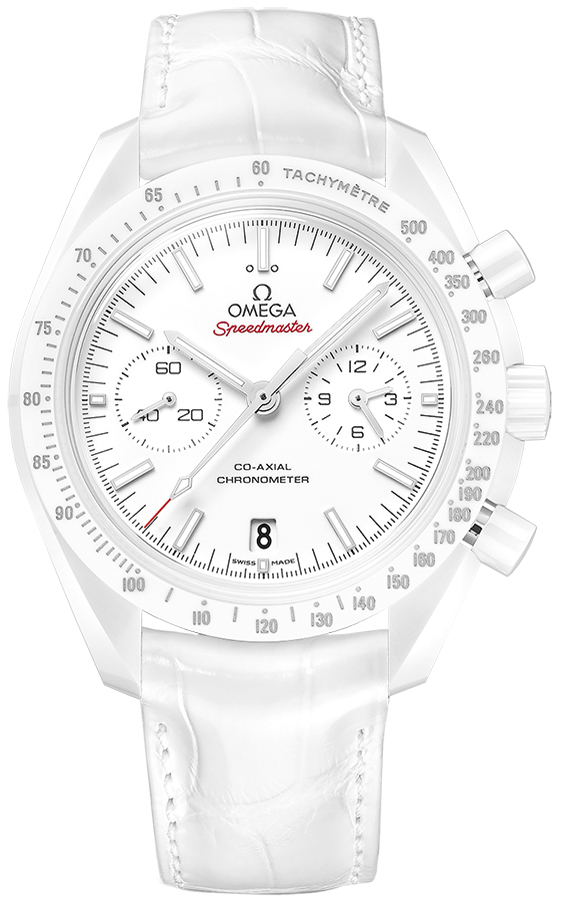 Omega Speedmaster Non-Moonwatch 44.25-311.93.44.51.04.002 (White Alligator Leather Strap, White Index Dial, White Tachymeter Bezel)