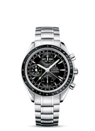 Omega Speedmaster Non-Moonwatch 40-3220.50.00 (Stainless Steel Bracelet, Sun-brushed Black Index Dial, Black Ceramic Tachymeter Bezel) (Omega 3220.50.00)